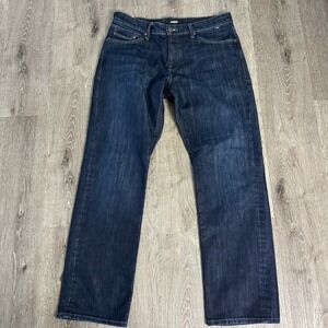 Mavi Jeans Mens 34x31 Matt Relaxed Fit Straight Leg Dark Blue Wash Denim